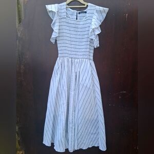 Simple White and Black Textured Top